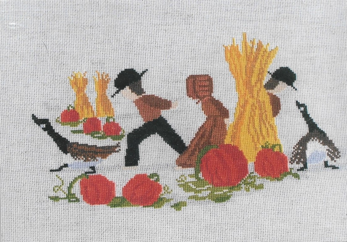 Diane Graebner Playing' In The Pumpkin Patch DGX-150 amish cross stitch pattern