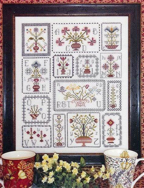Rosewood Manor Pot Of Flowers S-1027 cross stitch pattern