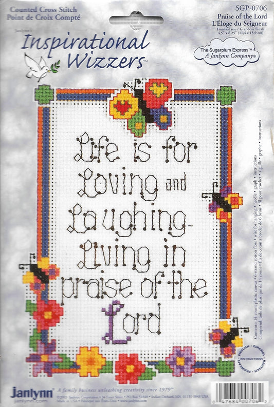 JanLynn Praise of the Lord cross stitch kit