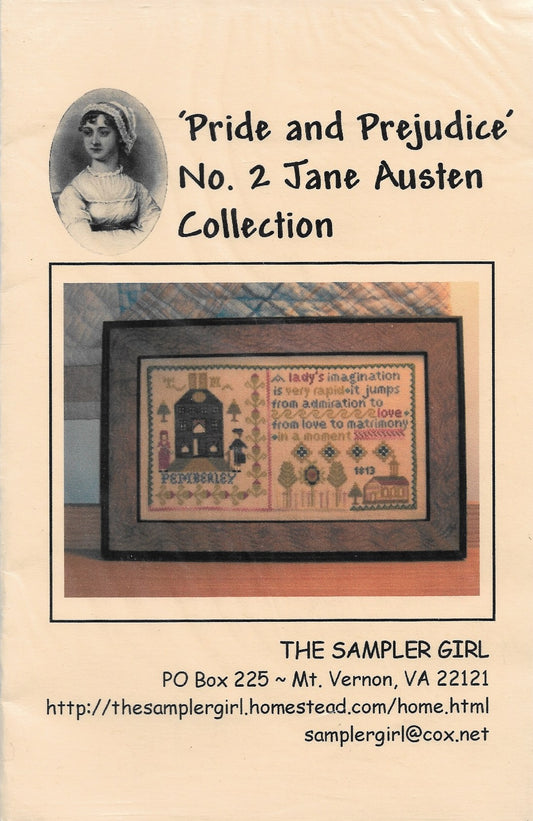 Sampler Girl Pride & Prejudice No. 2 Jane Austen collection cross stitch pattern