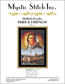 Mystic Stitch Pride and Strength native american cross stitch pattern