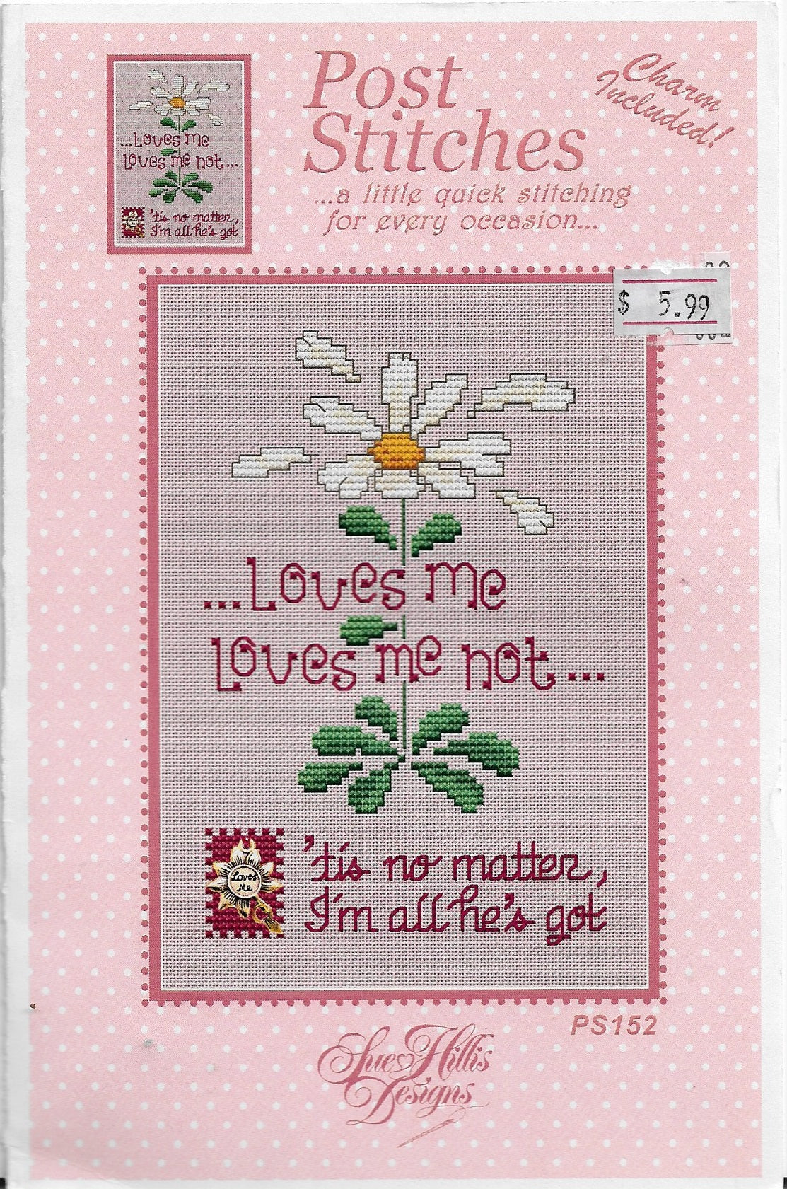 Sue Hillis Loves me Loves me not PS152 cross stitch pattern