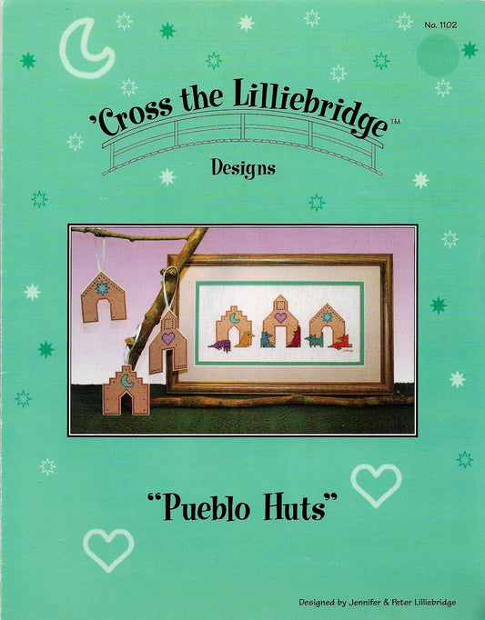 Cross the Lilliebridge Designs Pueblo Huts native american cross stitch pattern