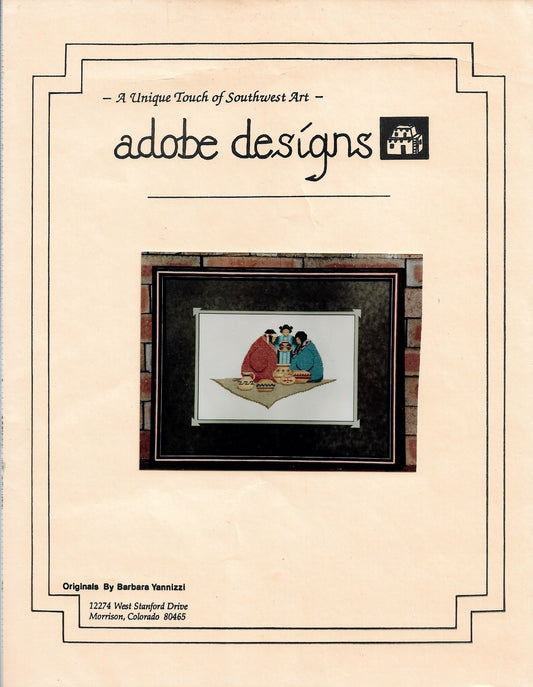 Adobe Designs Pueblo Potters southwest cross stitch pattern