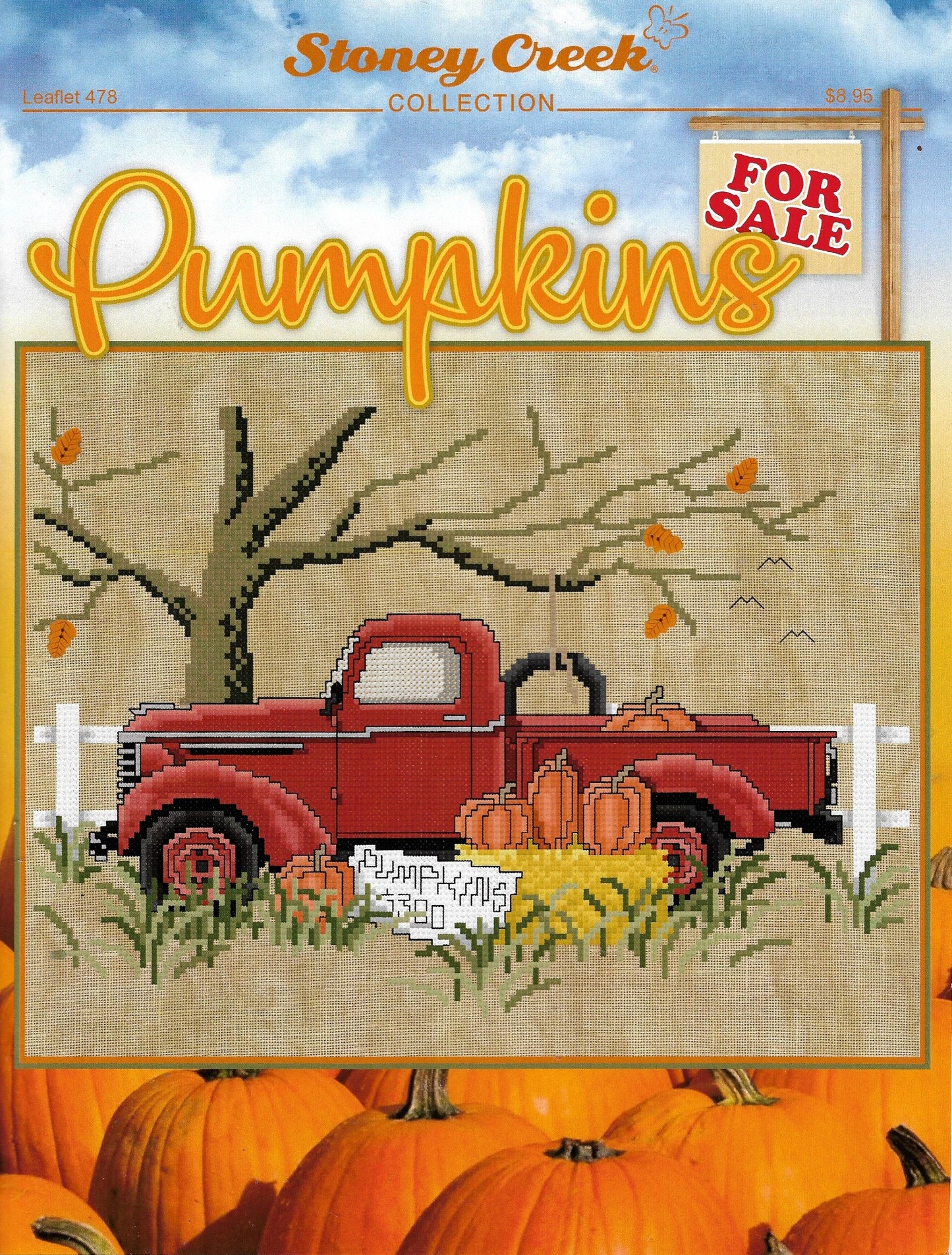 Stoney Creek Pumpkins For Sale, LFT478 cross stitch pattern