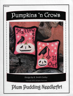 Plum Pudding Needleart Pumpkins 'n Crows halloween pillow pattern