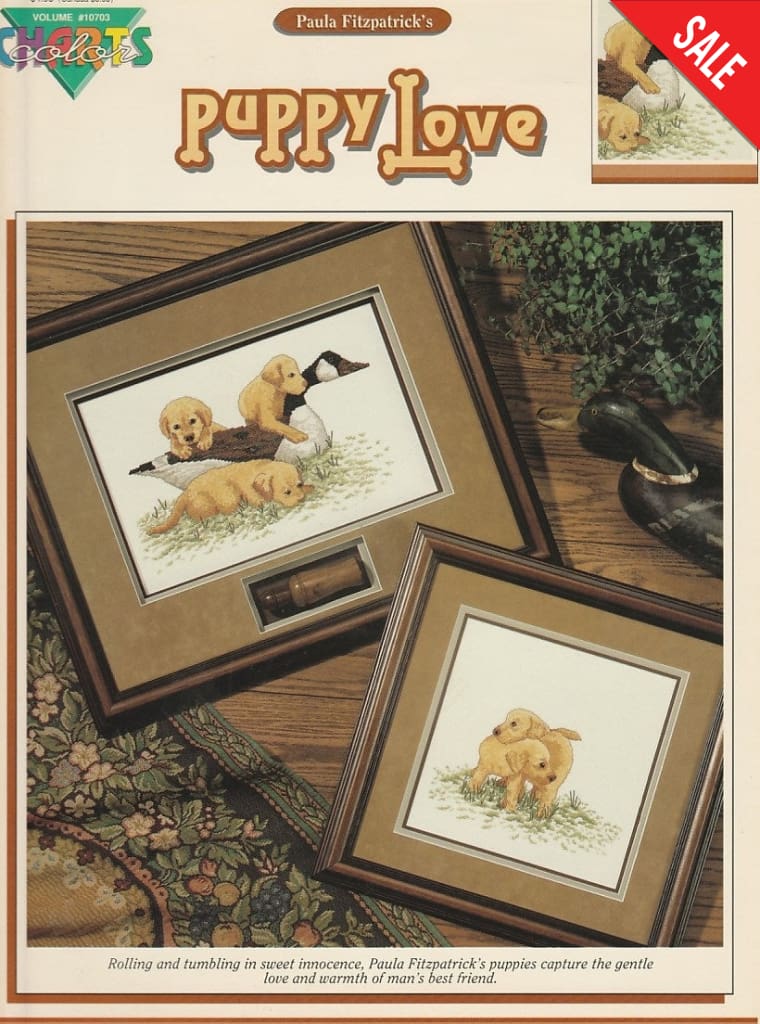 Color Charts Puppy Love 10703 cross stitch pattern