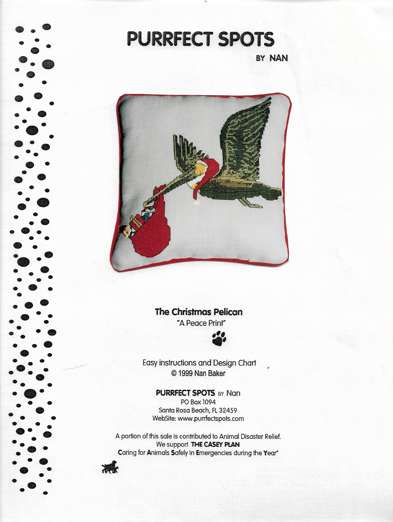 NAN The Christmas Pelican cross stitch pattern