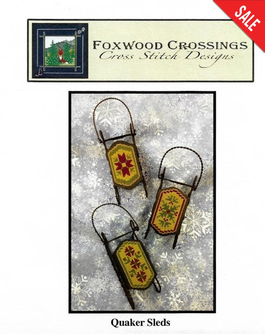 Foxwood Crossings Quaker Sleds christmas cross stitch pattern