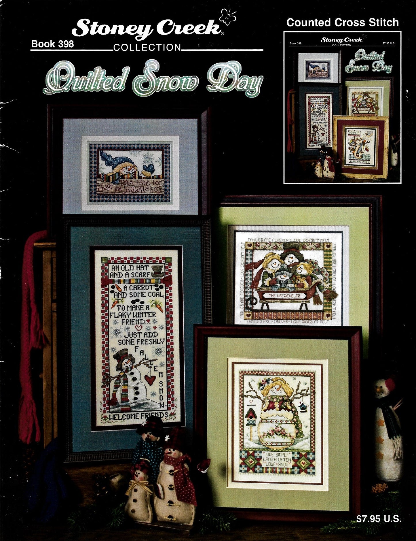 Stoney Creek Quilted Snow Day, BK398 cross stitch pattern