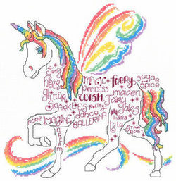 Imaginating Rainbow Unicorn cross stitch pattern