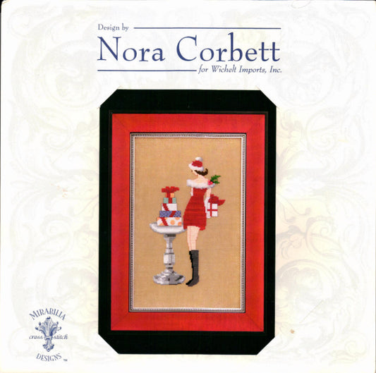 Nora Corbett Red Dress Gifts NC171 christmas cross stitch pattern