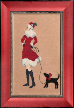 Nora Corbett Red Puppy NC175 cross stitch pattern