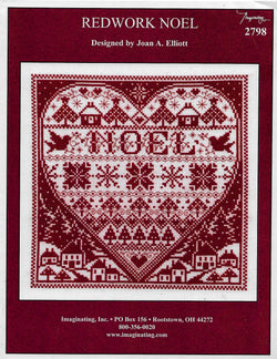 Imaginating Redwork Noel 2798 christmas cross stitch pattern
