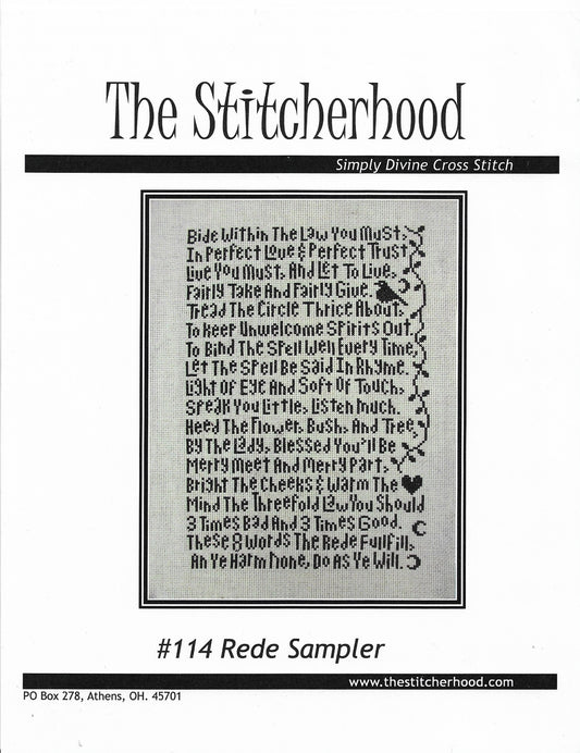 The Stitcherhood Wiccan Reed Sampler cross stitch pattern