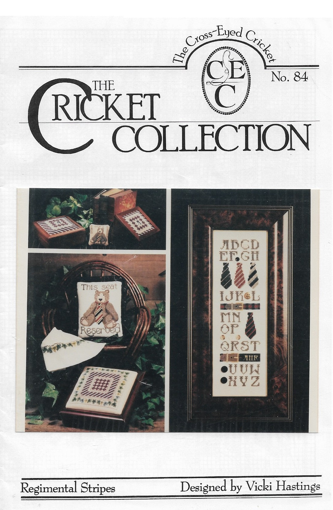 Cricket Collection Regimental Stripes CC84 cross stitch pattern