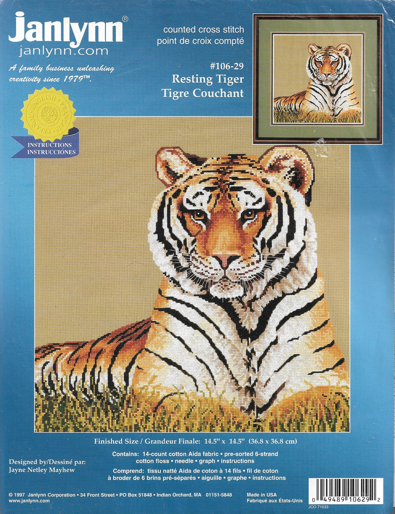 Resting Tiger Kit – Sandra's Stitch Stash