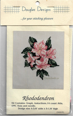 Douglas Designs Rhododendron ck501fl cross stitch kit
