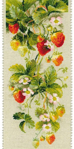 Riolis Strawberries 1551 cross stitch kit