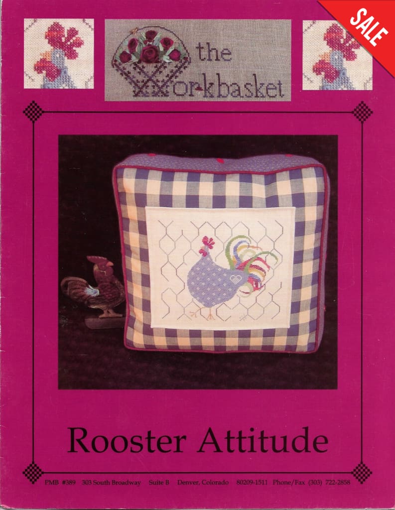 Workbasket Rooster Attitude cross stitch pattern