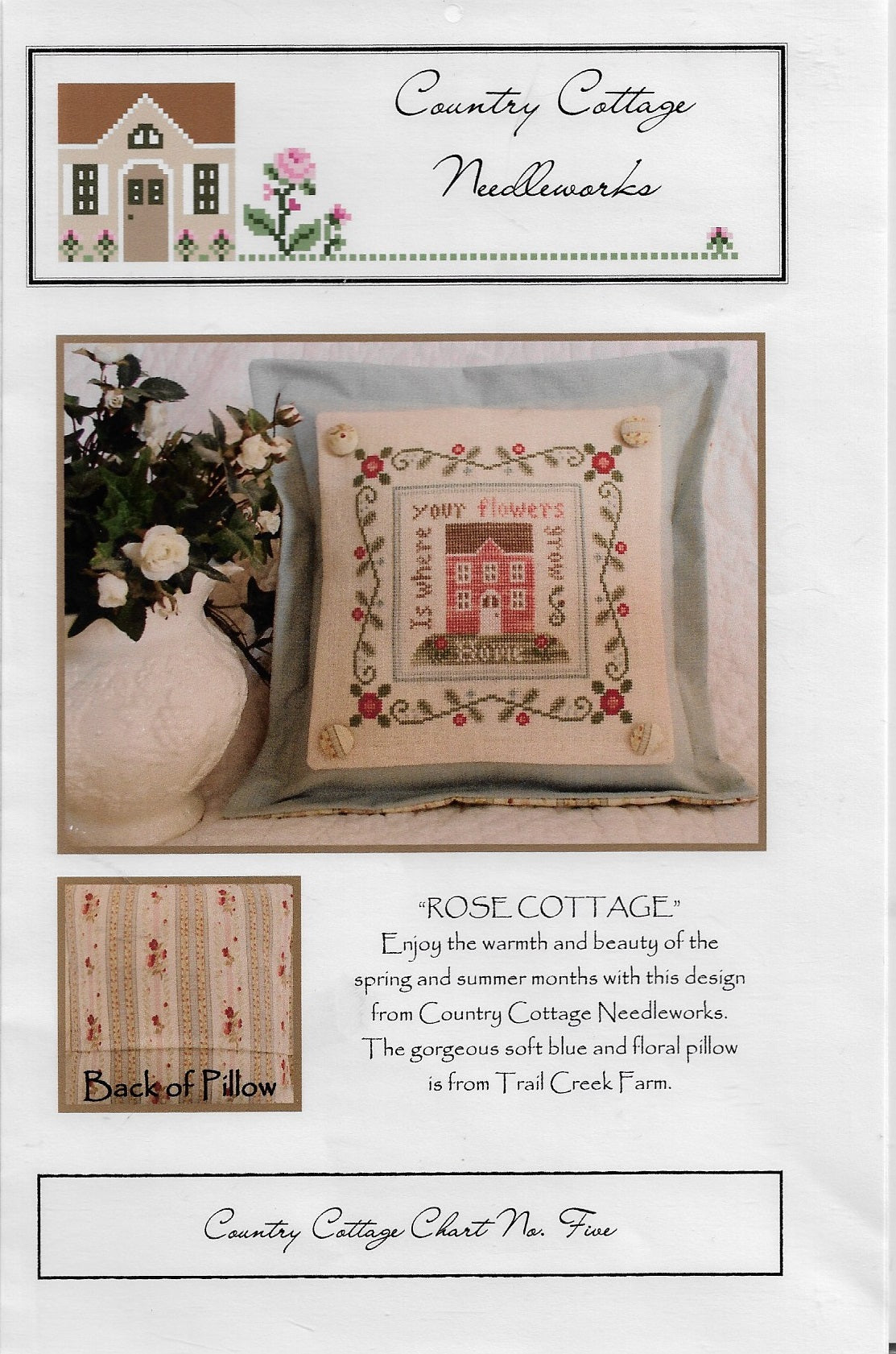 Country Cottage Needleworks Rose Cottage cross stitch pattern