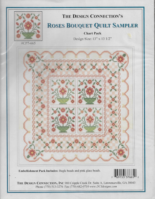 Design Connection Roses Boquet quilt sampler cross sttch pattern