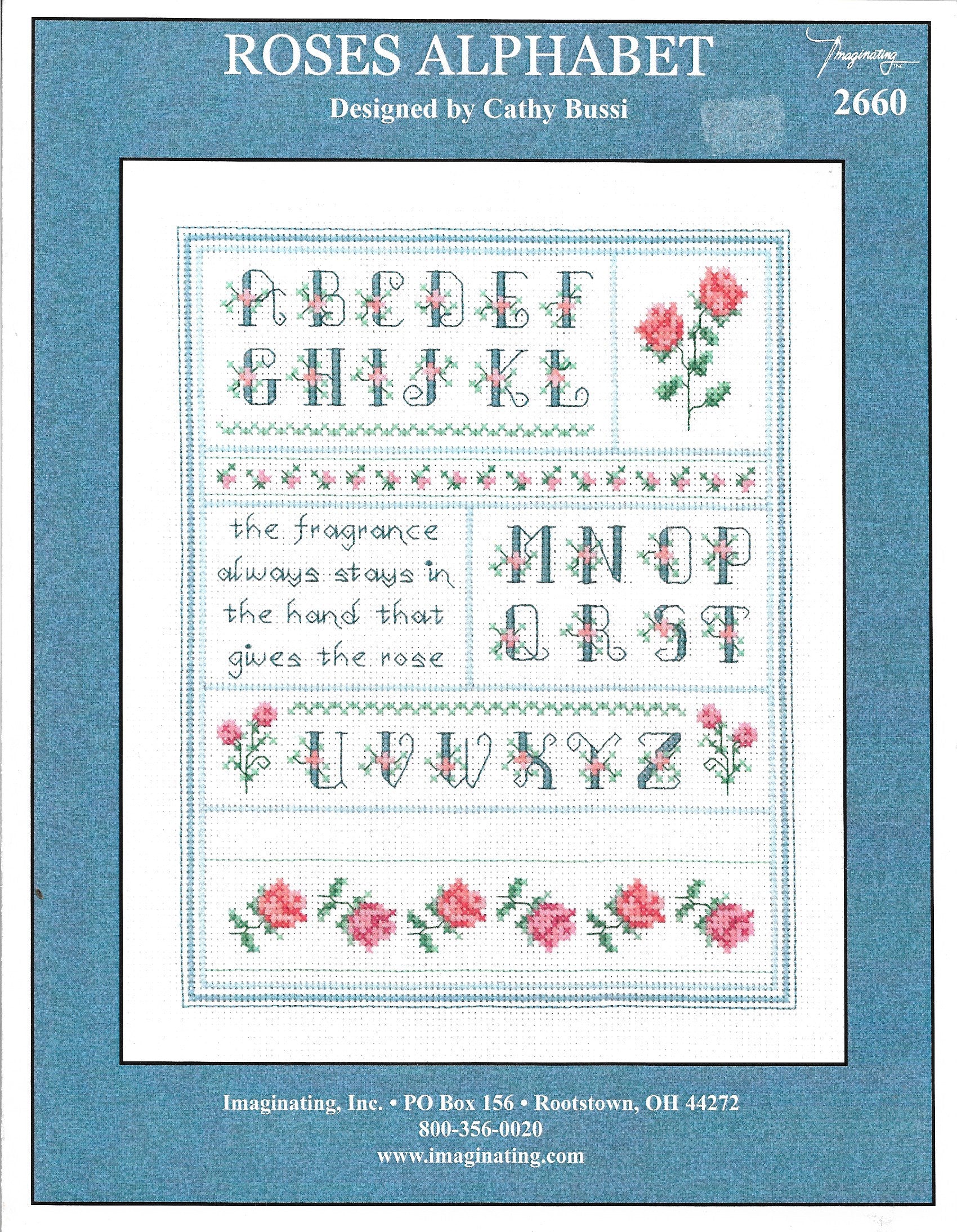 Imaginating Roses Alphabet 2660 cross stitch alphabet pattern