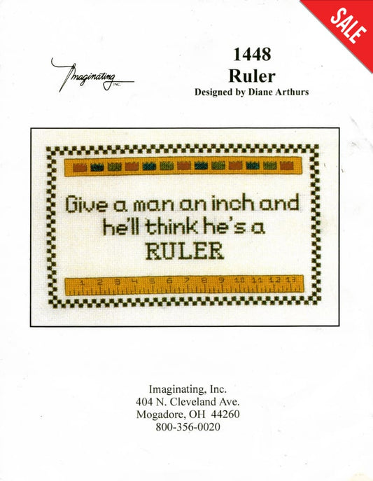 Imaginating Ruler 1448 cross stitch pattern