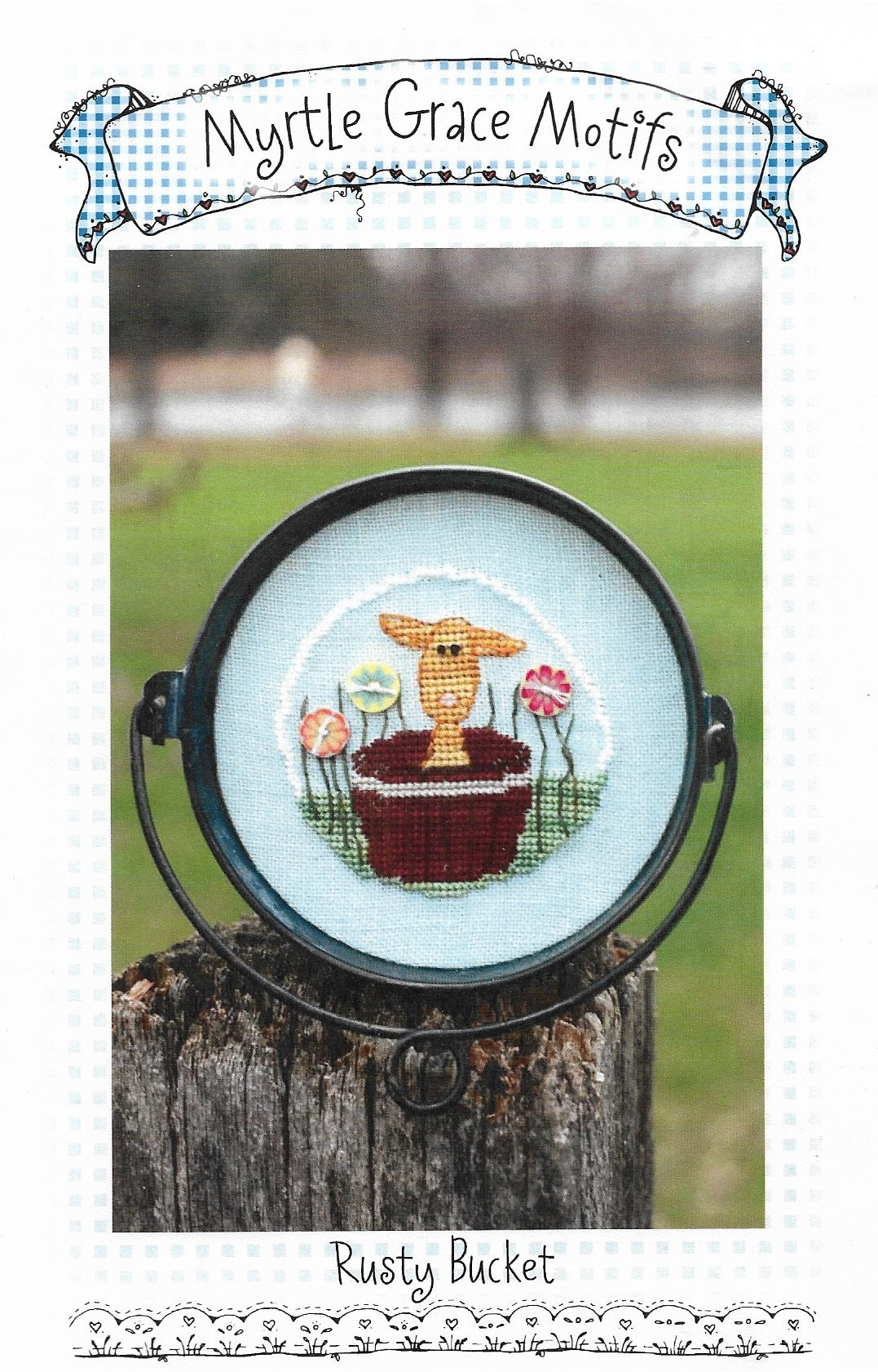 Myrtle Grace Motifs Rusty Bucket cross stitch pattern