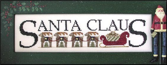 Hinzeit Santa Claus mini blacks charmed Chriatmas cross stitch patter