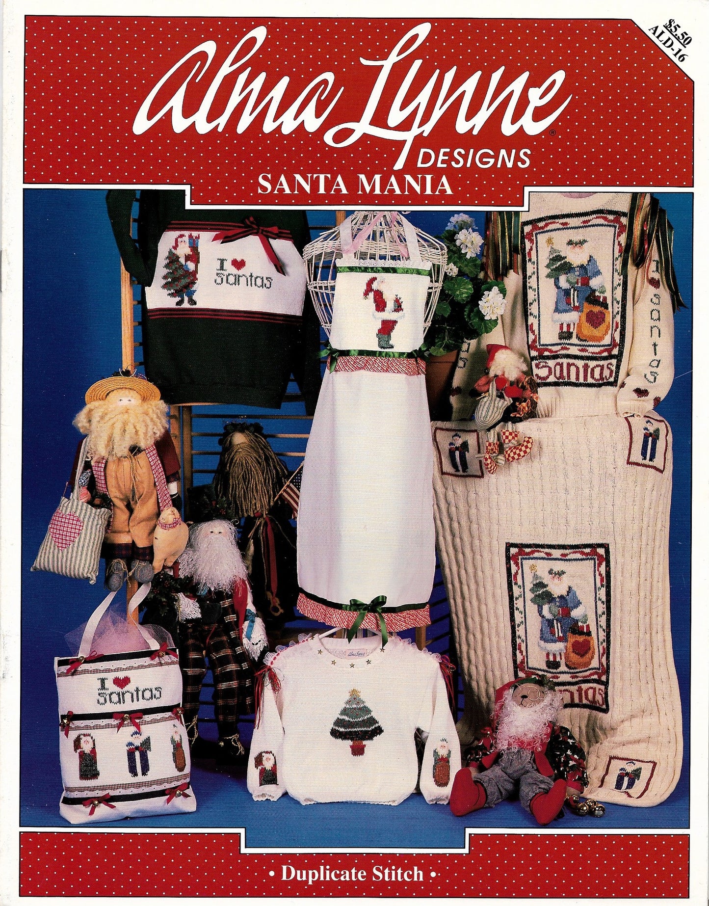 Alma Lynne Santa Mania christmas cross stitch pattern