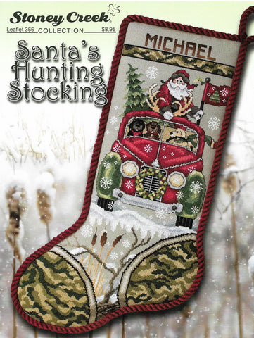 Stoney Creek Santa's Hunting Stocking LFT266 christmas cross stitch pattern