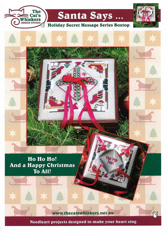The Cat's Whiskers Santa Says christmas cross stitch pattern