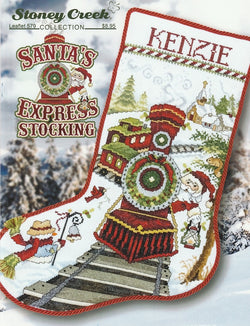 Stoney Creek Santa's Express Stocking LFT579 christmas cross stitch pattern