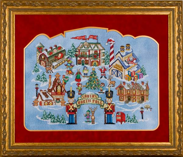Glendon Santa's North Pole GP-133 christmas cross stitch pattern