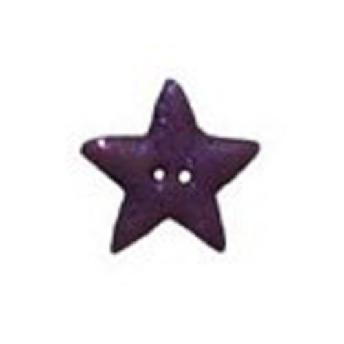 Stoney Creek Purple Glitter Star, Medium SB062PM button