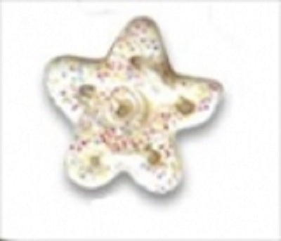 Stoney Creek White Glitter Snowflake SB080WG button