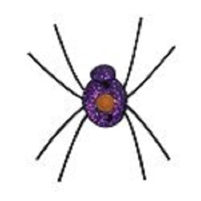 Stoney Creek Purple Glitter Spider, Small SB147S button