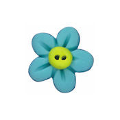 Stoney Creek Aqua Flower Head, Medium SB170AQM button