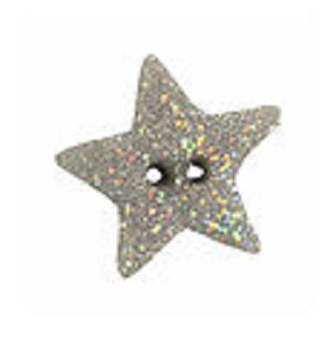 Stoney Creek Silver Disco Star, Medium 218SLM button