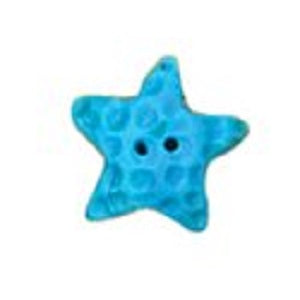 Stoney Creek Aqua Starfish, Small SB458AQS button
