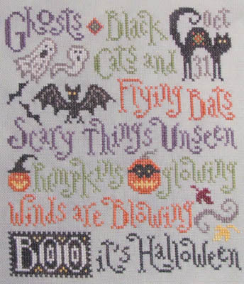 Silver Creek SamplersScary Things October Brings Halloween cross stitch pattern
