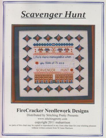 FireCracker Needlework Designs Scavenger Hunt cross stitch pattern