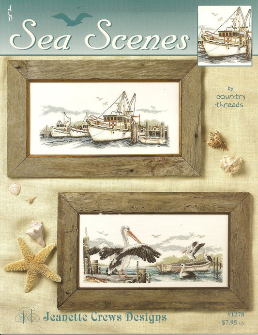 Jeanette Crews Sea Scapes cross stitch pattern booklet