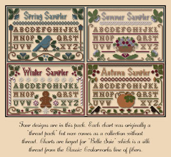 Little House Seasonal Samplers Set cross stitch pattern