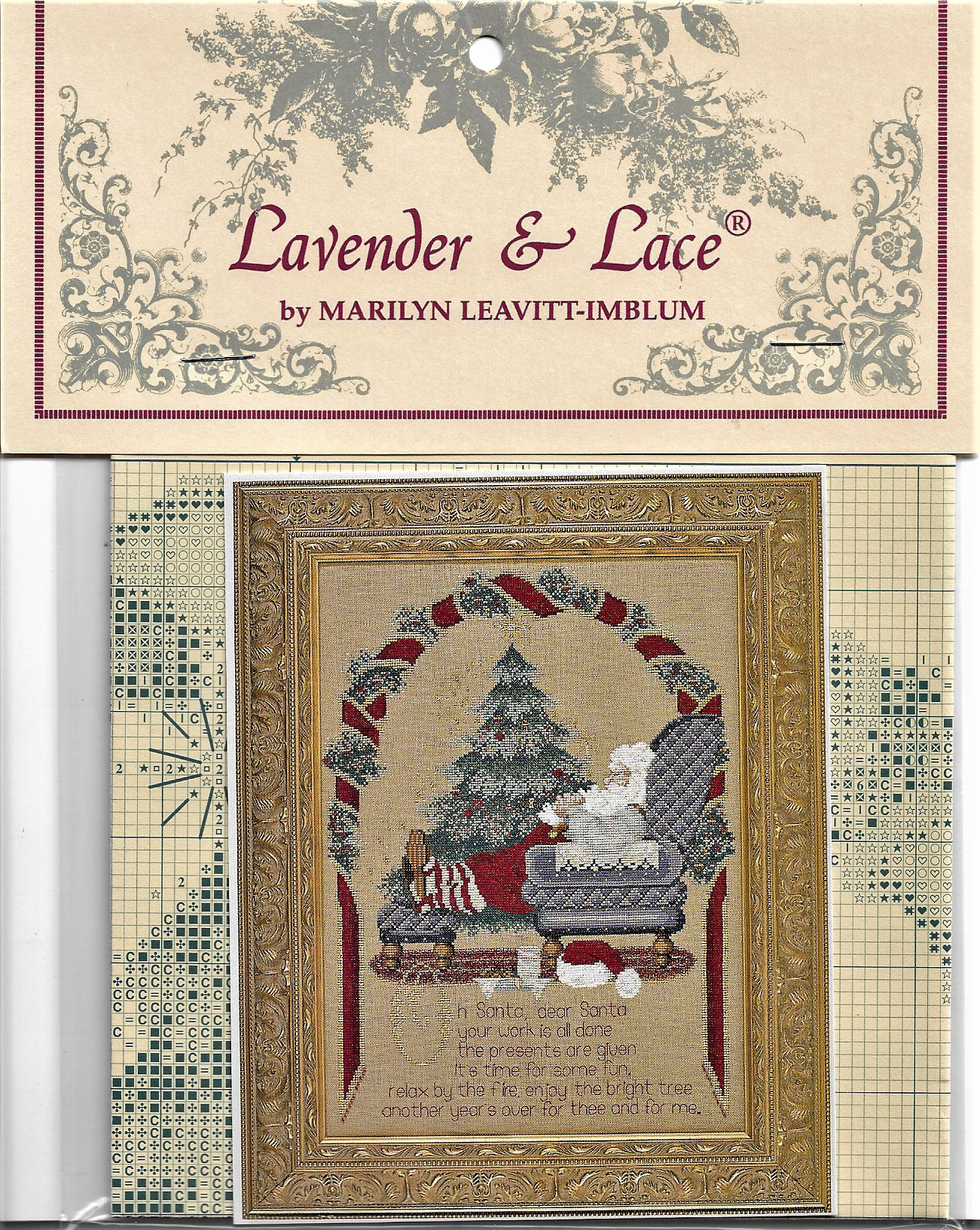 Lavender & Lace Secret Santa L&L54 Christmas cross stitch pattern