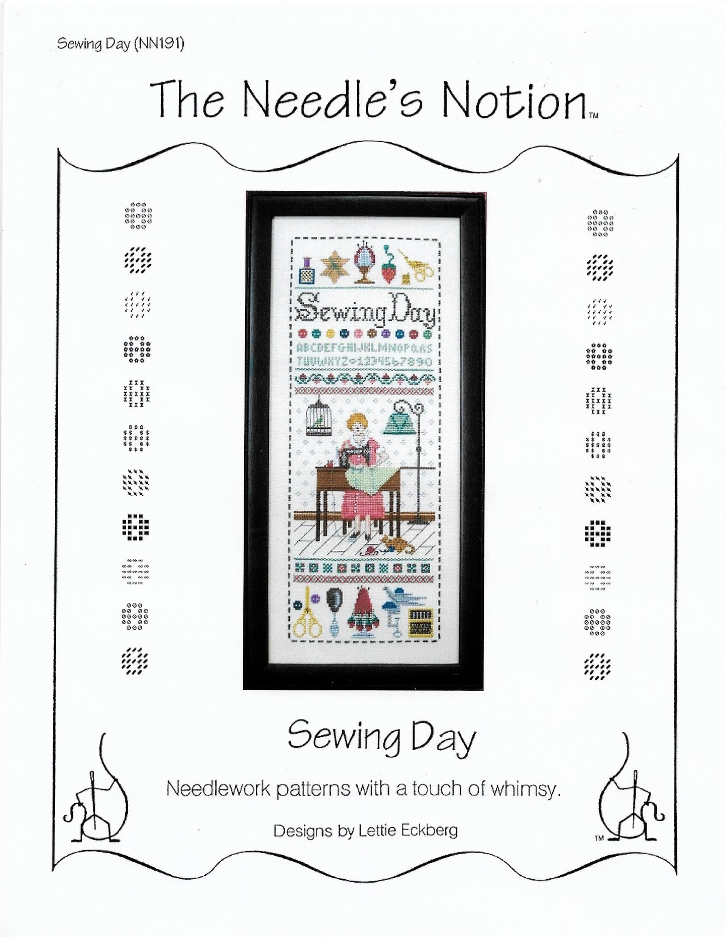 Needle's Notions Sewing Day cross stitch pattern