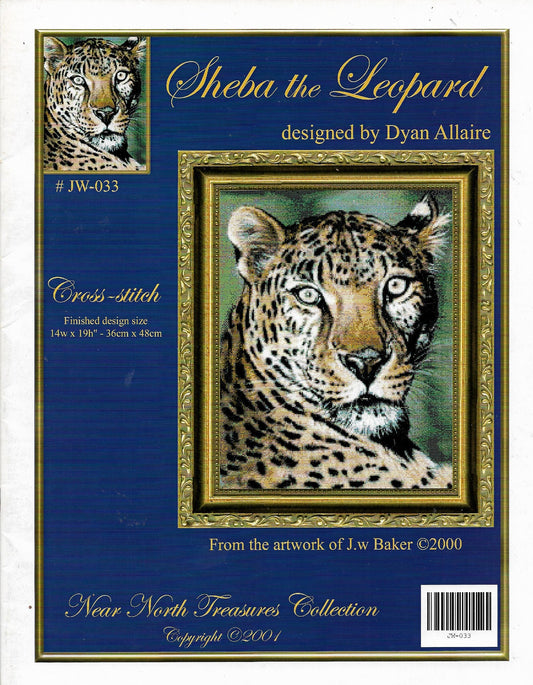 Kustom Krafts Sheba The leopard cross stitch pattern