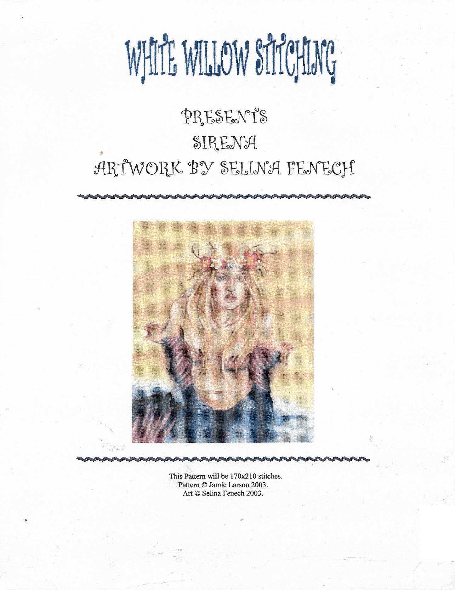 White Willow Sirena Mermaid cross stitch pattern