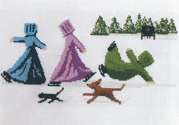 Diane Graebner Skating Sisters DXG-185 cross stitch pattern